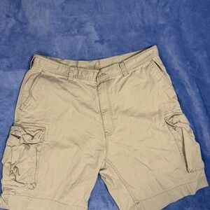 Polo Ralph Lauren Cargo Shorts Mens Tan Beige Baggy Vintage Y2K Size: 40